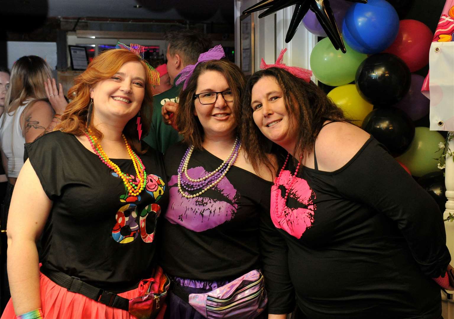We're mad on 'er! These partygoers dressed as a distinctive pop icon. Photo: Chris Lowndes