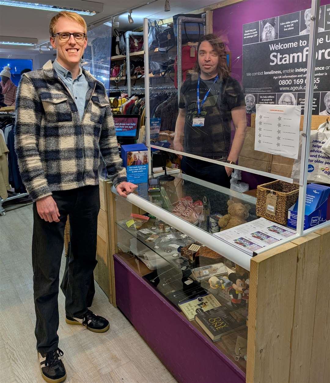 Chris with Iwan from Age UK in Stamford