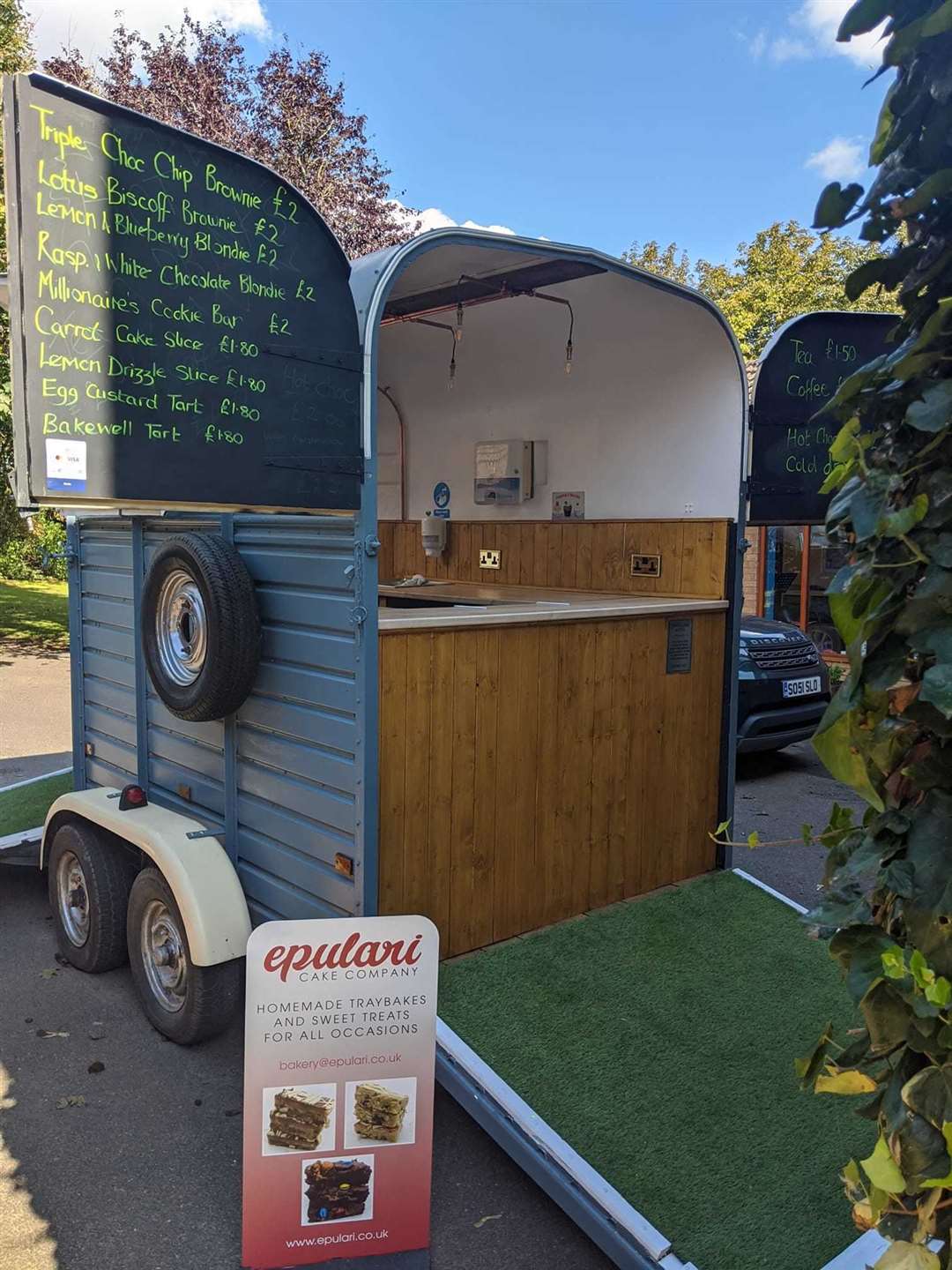 Sara Woodrow of the Epulari Cake Company has converted a horse box to create a stall on Spalding Market.