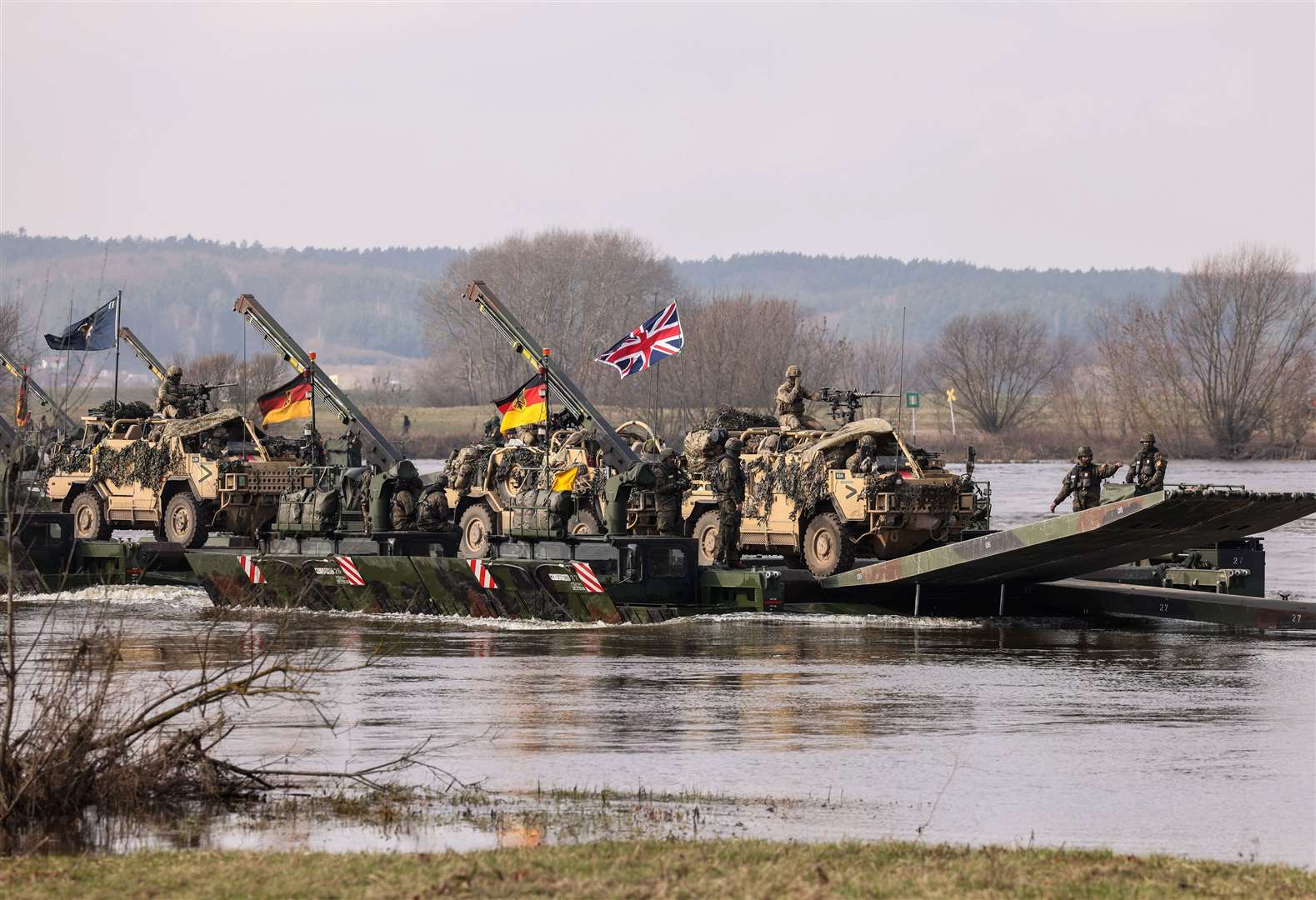 The wet gap crossing of the Vistula River