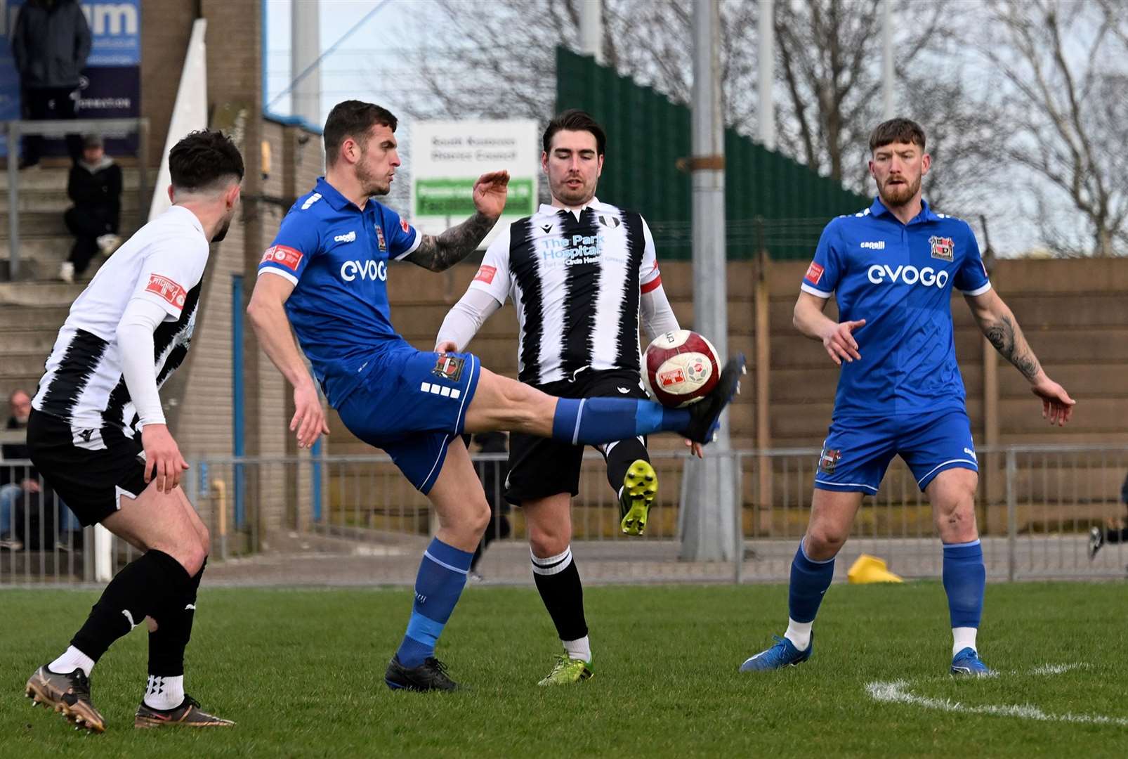 Action from Grantham's home draw with Sheffield on Saturday. Photo: Toby Roberts