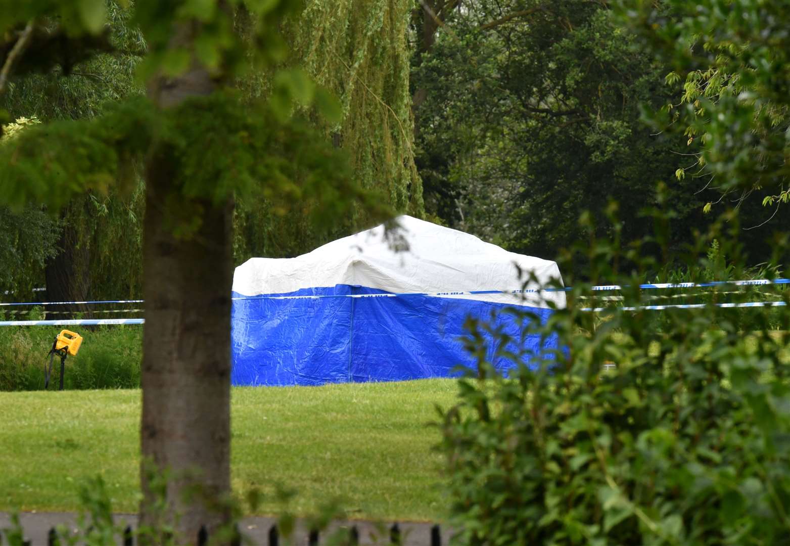 Scene at Wellhead Park off South Street, Bourne, on June 27