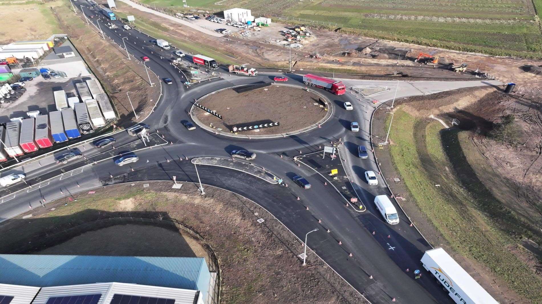 Work to the Greencell roundabout has been completed