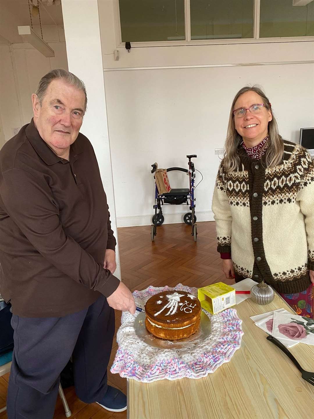 Founding member of the Grantham Writers Group Peter Clawson with chairman and treasurer, Lisa Geary (52362873)