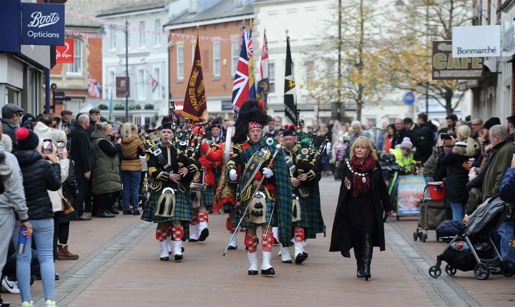 South Holland District Council Vice-chairman and organiser Coun Jan Whitbourn joins the parade