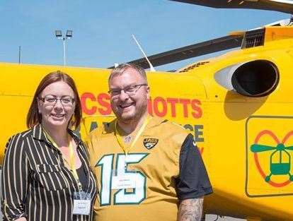 Former patient Neil Ward with wife Sarah, of Thurlby