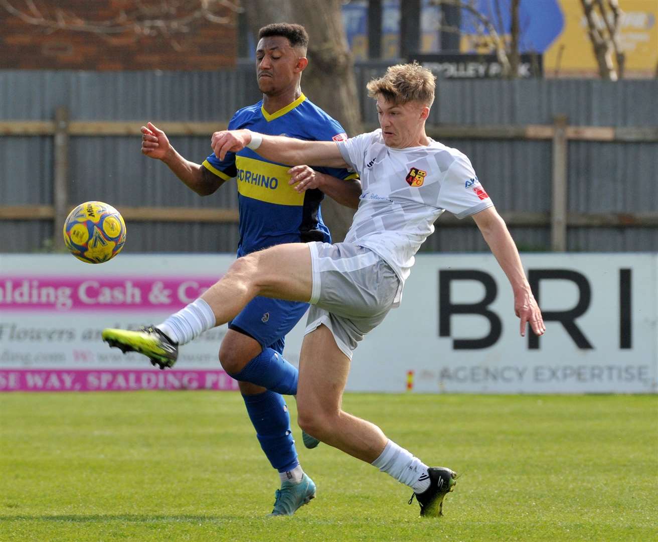 Action from Spalding's home draw with Alvechurch. Photo: Chris Lowndes