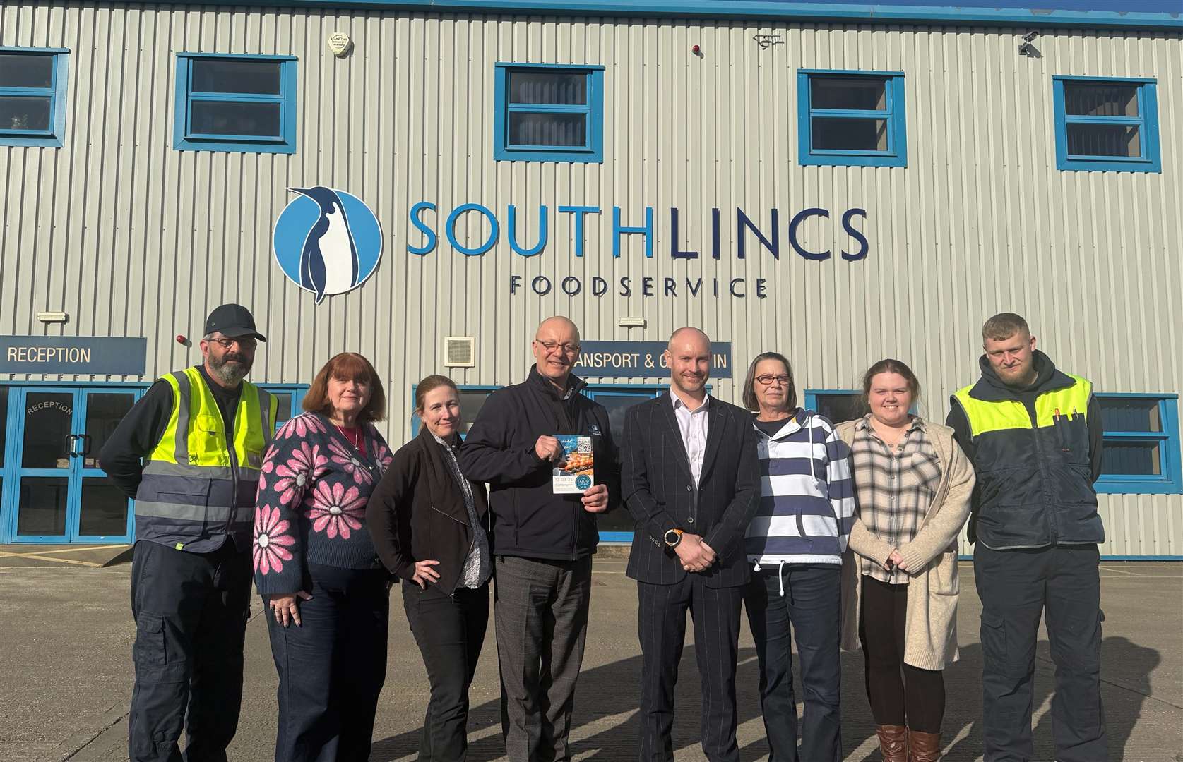 Andy Beal, Jo Rumbelow, Lindsey Garner, Andy Morris, Simon Davison, Denise Taylor-Corbett, Natalie Arnold and Luke Holland. PHOTO: SUBMITTED