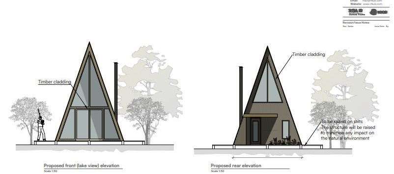 The proposed fishing lodges. Photo: RTK