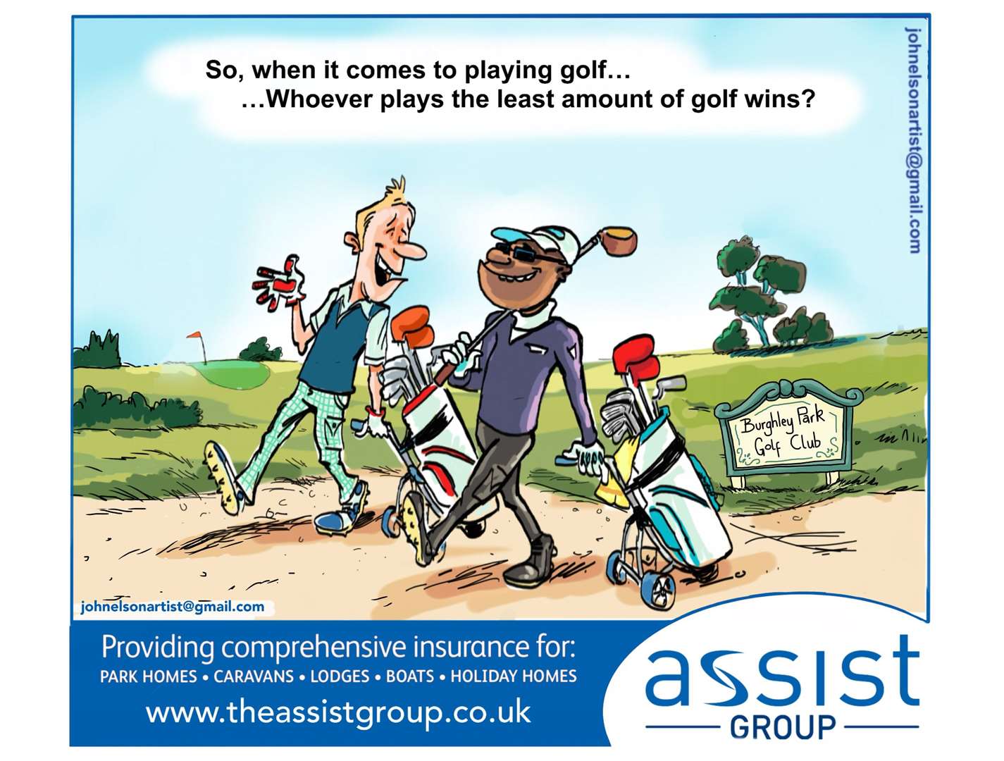 John Elson's cartoon sponsored by the Assist Group