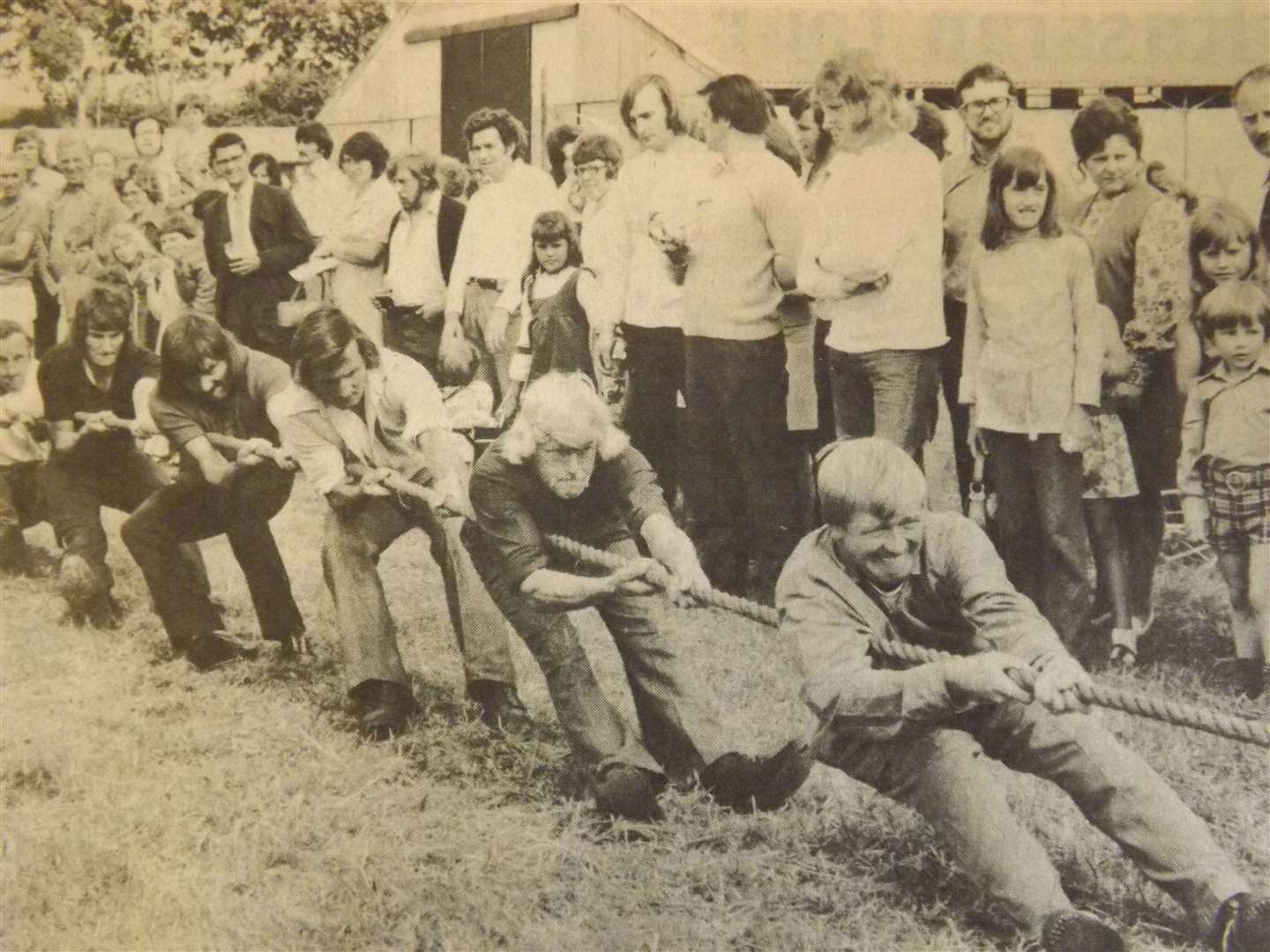 50 years ago: July 13, 1973 – Deeping Rangers tug o' war team which lost to Dow-Macs in the final at Frognall gala on Sunday. At the front is Daniels' skipper, Ron Cooper, who was “guesting” for the Rangers.