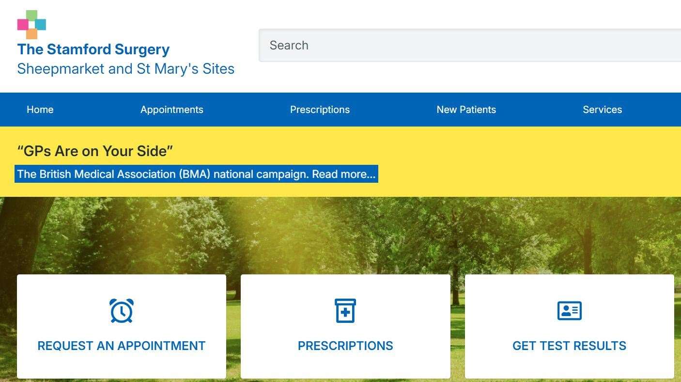 The BMA's GPs Are on Your Side campaign is highlighted on Lakeside Healthcare's websites