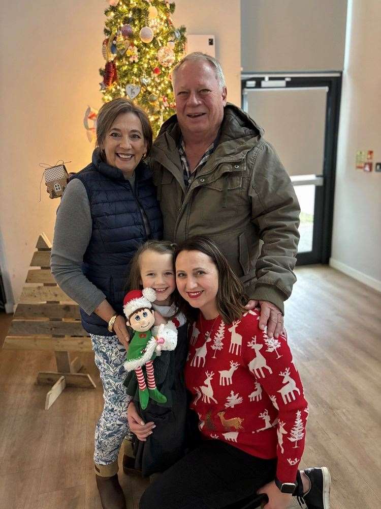 These grandparents travelled from South Africa to come to the event.