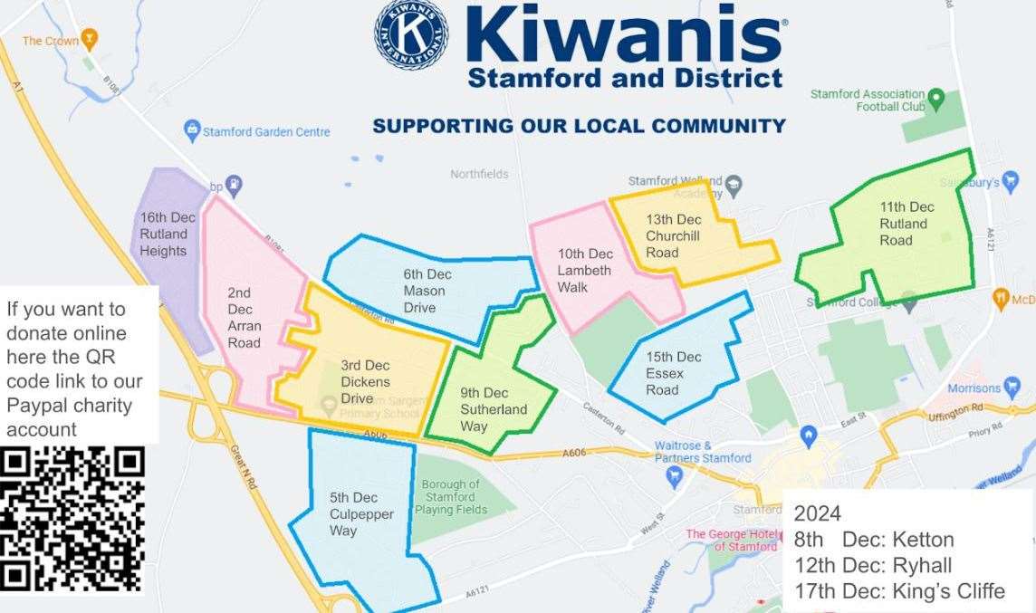Stamford and District Kiwanis' sleigh routes