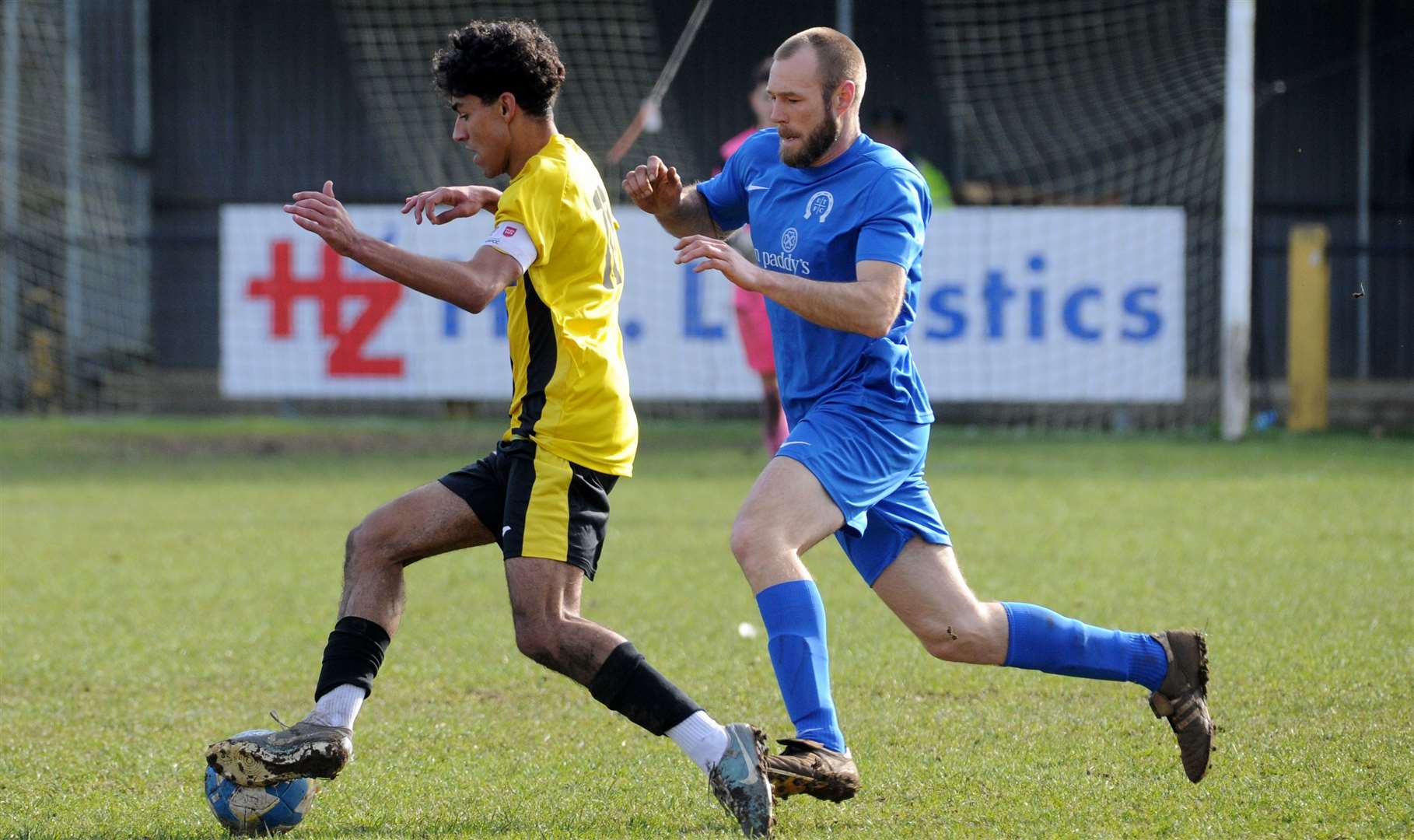 Action from the 1-1 draw between Holbeach United Reserves and Uppingham Town. Photo: Chris Lowndes
