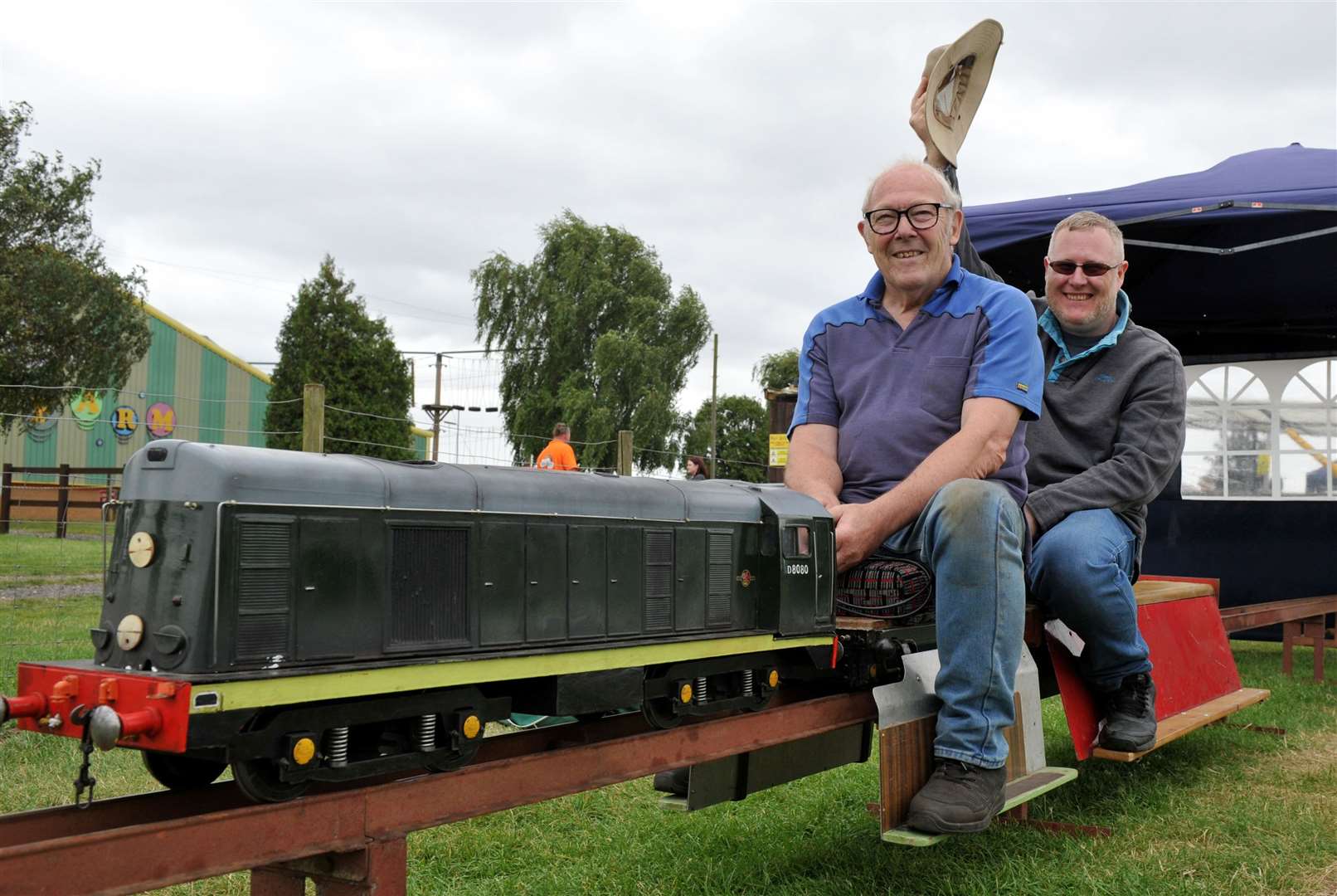 Alan Whenman and son Paul from Long Sutton with train