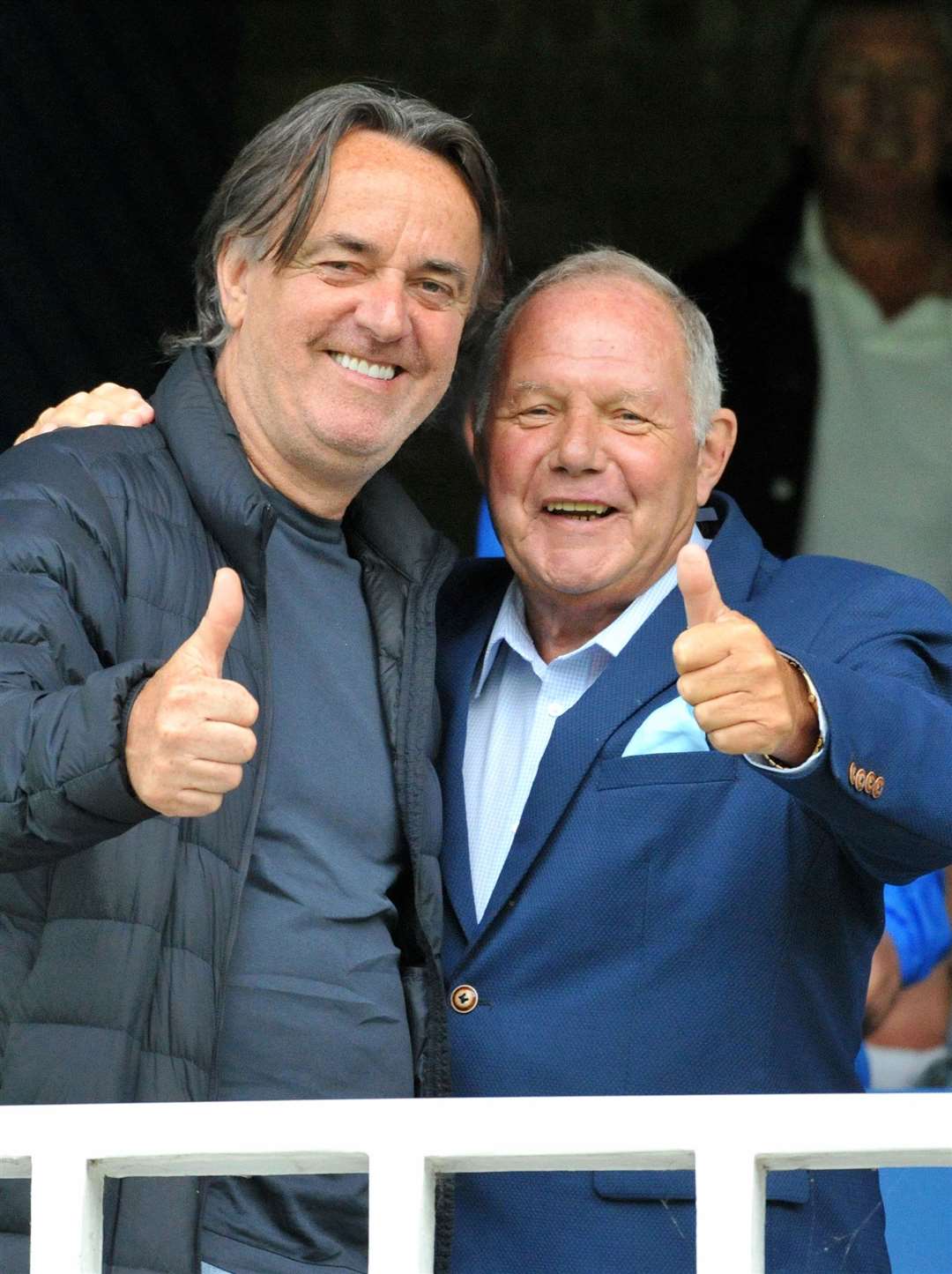 Spalding chairman Andrew Killingsworth and Posh's director of football Barry Fry. Photo: Chris Lowndes