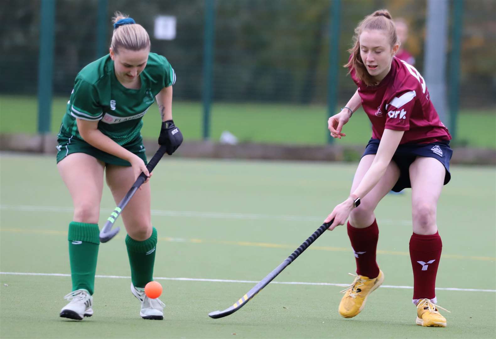 Ladies first team action from Spalding's match with Long Sutton. Photo: Nigel Cookson