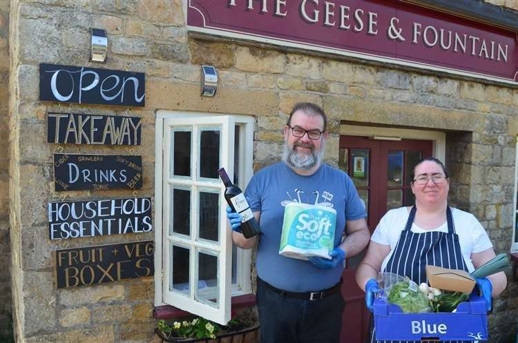 Nick Holden and Kate Ahrens of the Geese and Fountain at Croxton Kerrial.