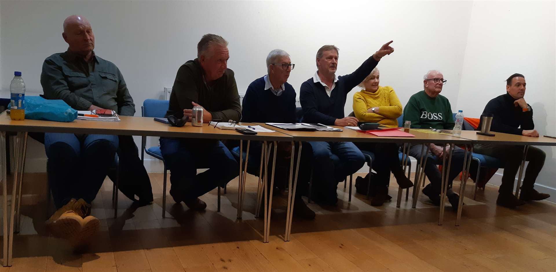 Members of Baston Parish Council at the meeting, including from left, Phil Redmore, Adrian Clarke, Jim Kelly, David Plant, Brian Easy, Jill Groutage and Matthew Nicholson