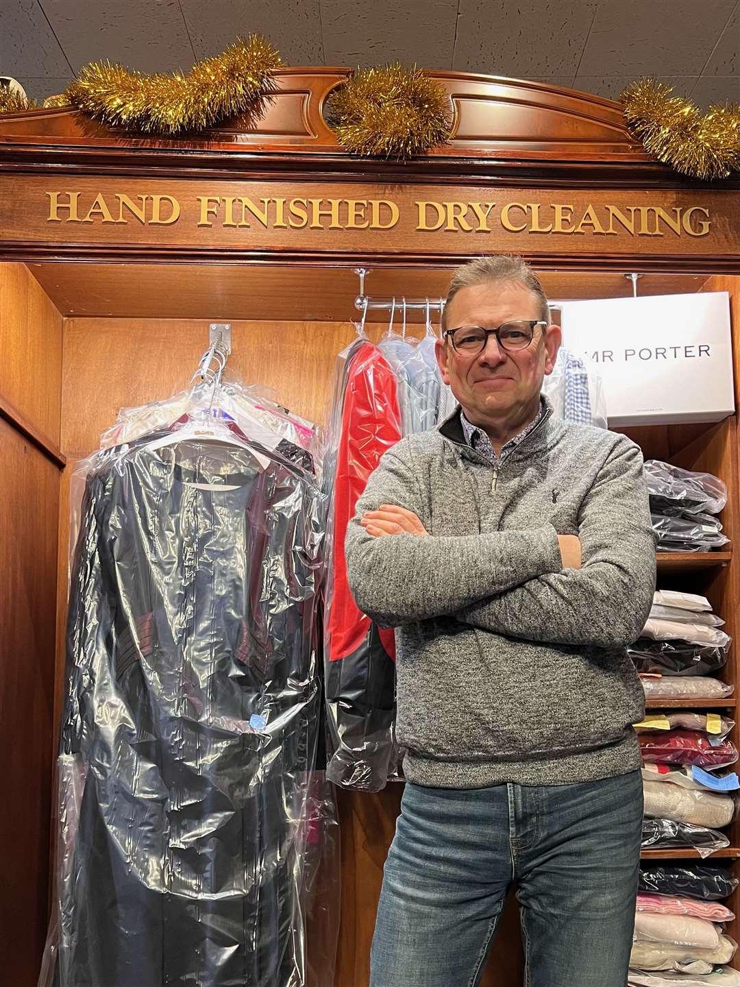 Paul Porter is celebrating the 30th anniversary of John Porter Dry Cleaning in Oakham