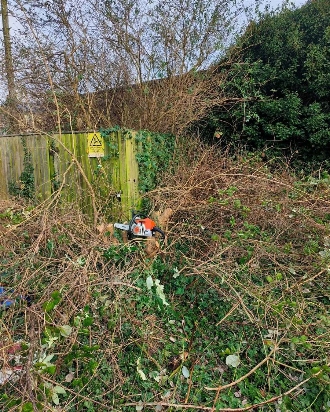 Work at the bastion. Photo: Stamford Town Council