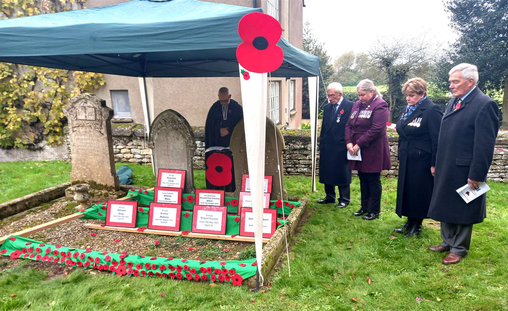 The Remembrance service at The Church of St Lawrence of Rome, Tallington. Photo: David Tilson