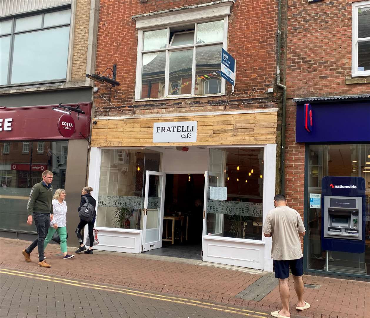 The outside of Fratelli Cafe in Spalding