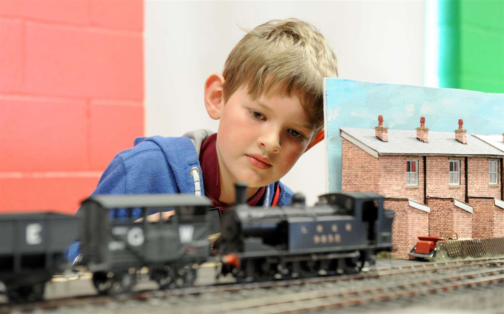 Market Deeping Model Railway Club member Jack, 10, operates a service from Wipton Station. Wipton has been worked on by younger members of the club with a bit of guidance from the more experienced ones. Photo Chris Lowndes