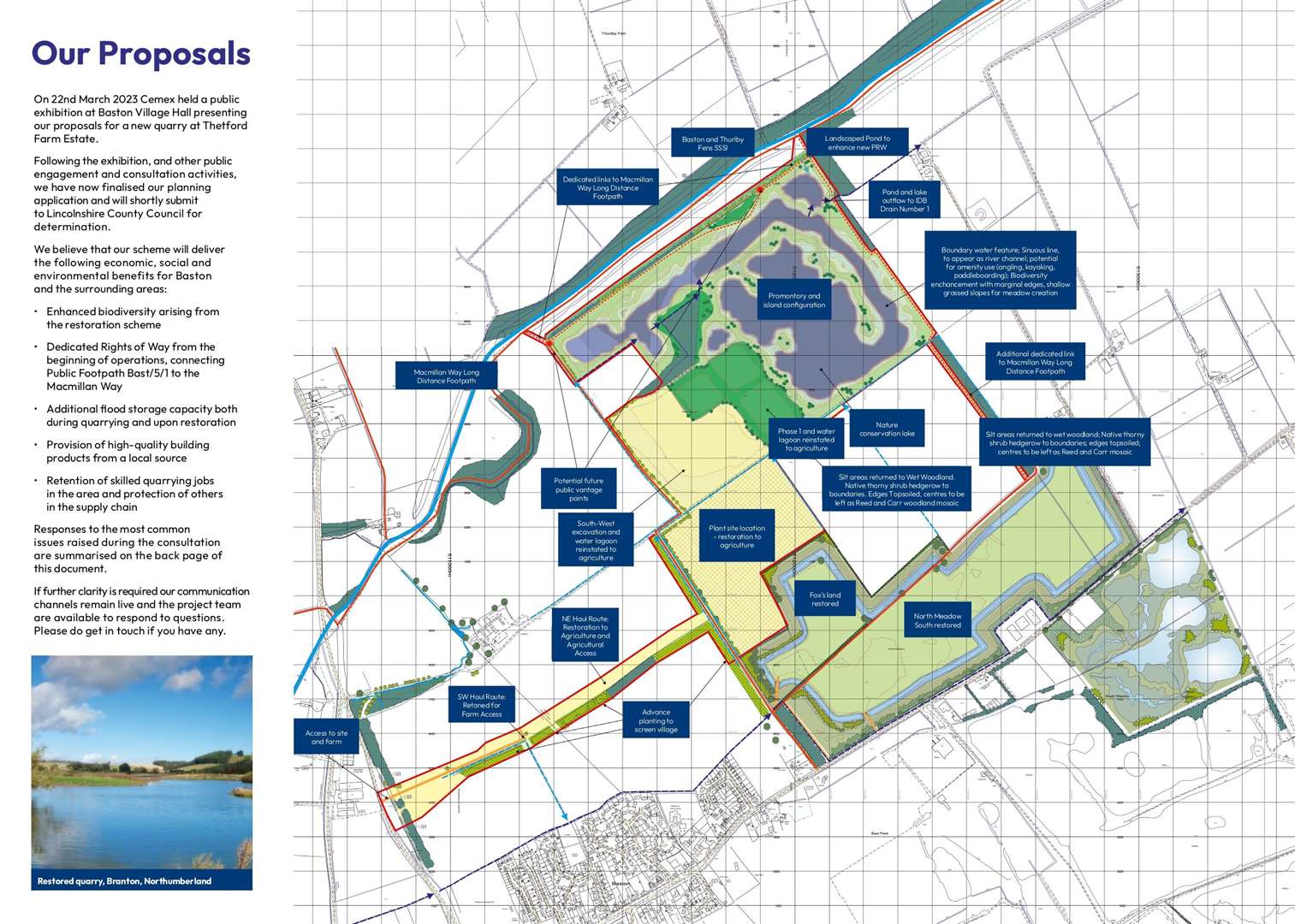 Cemex proposes a new sand and gravel quarry north of Baston
