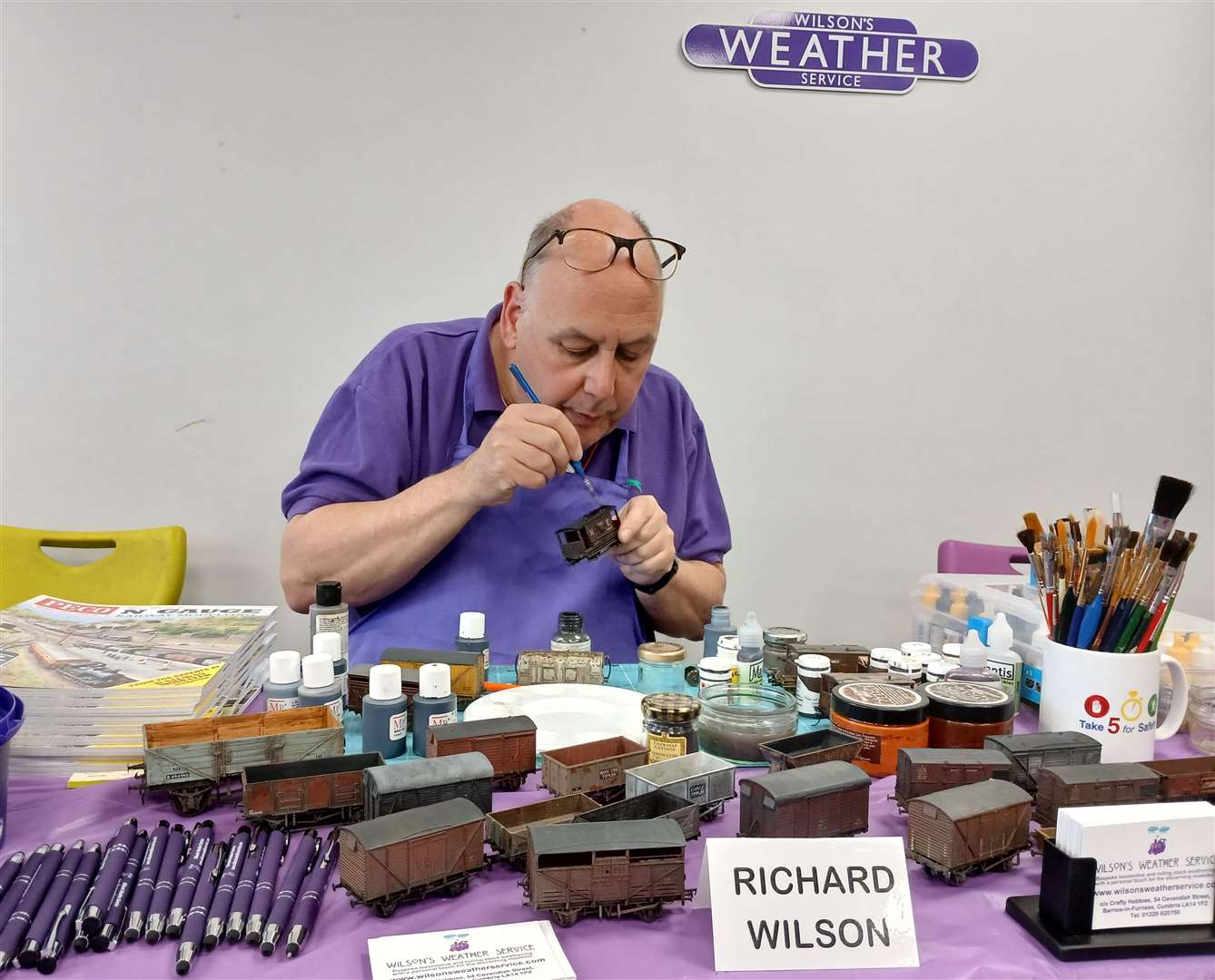 Former member of Market Deeping Model Railway Club Richard Wilson was sharing skills in the Learning Zone. He now lives in the Lake District but returns each year for the show