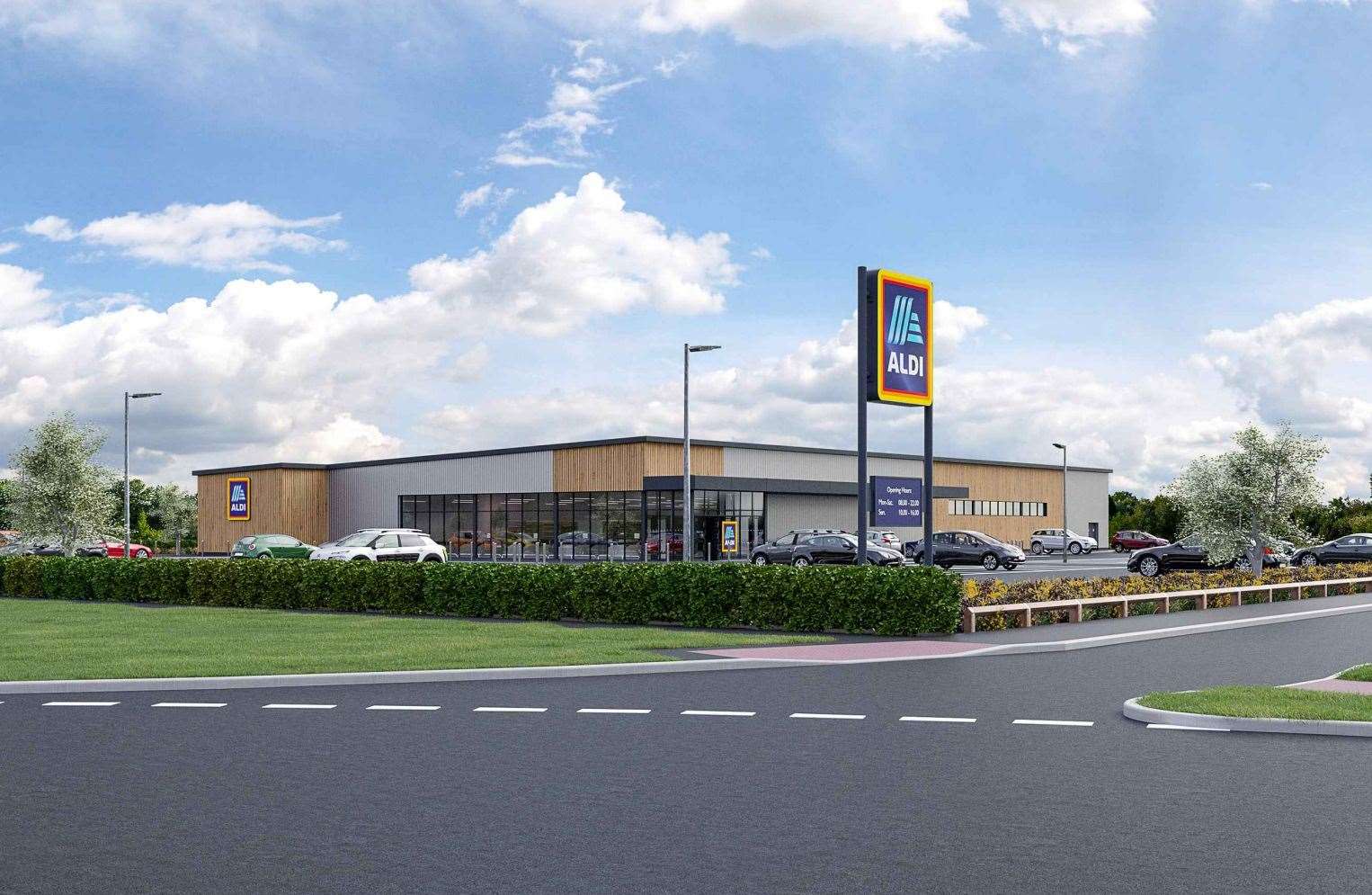 The proposed Aldi which could be built in West Road, Bourne