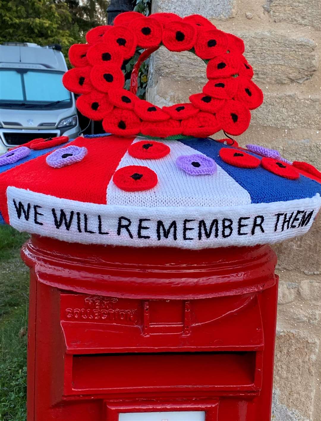 A delightful village postbox topper in Tallington, made by Shirley Taylor. Photo: David Tilson
