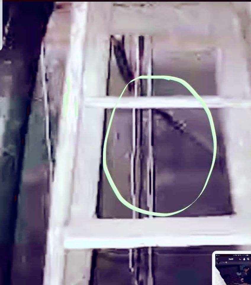 'A ghostly monk' was caught on camera in the cellar. (30198457)