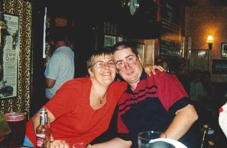 Alan Wood with a friend