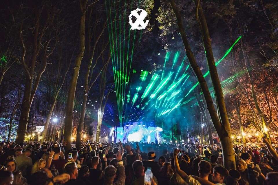 Revellers enjoying the Forbidden Forest festival