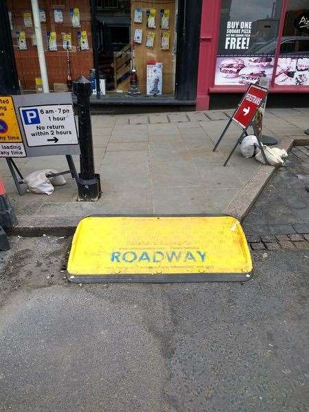 The ramp Mr Feld fell on.