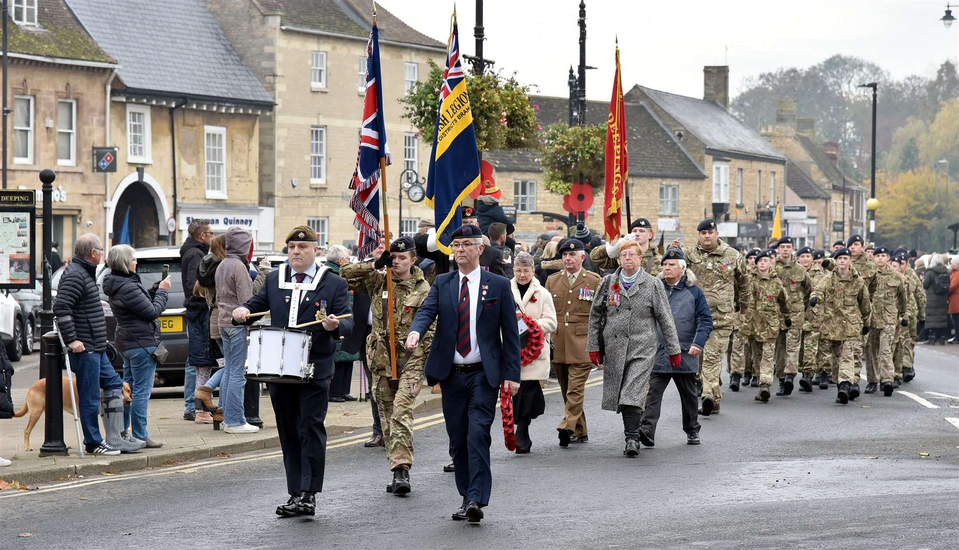 The parade through Market Deeping. Photo: David Pearson