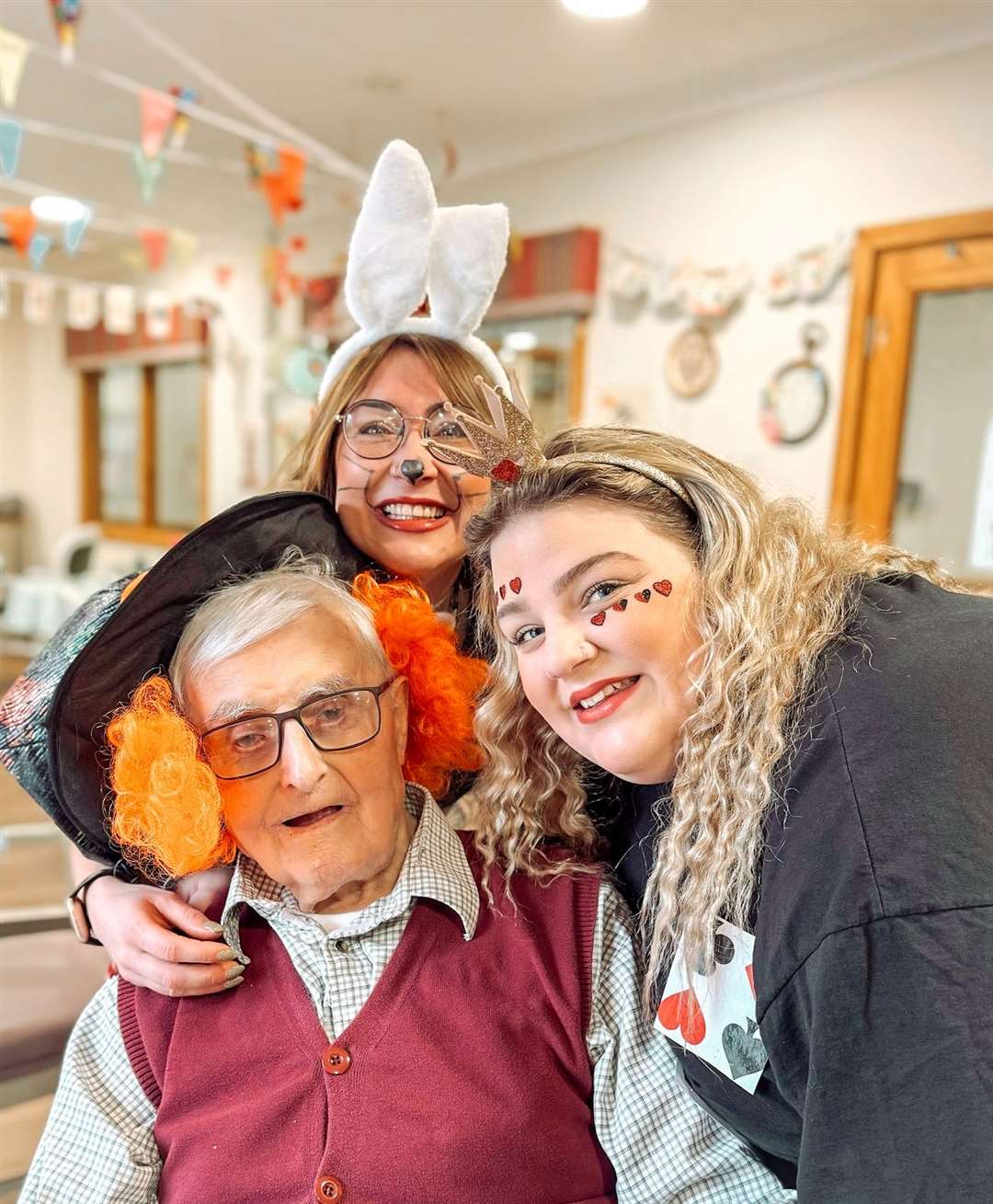 Residents and staff at Newton House Care Home in Grantham