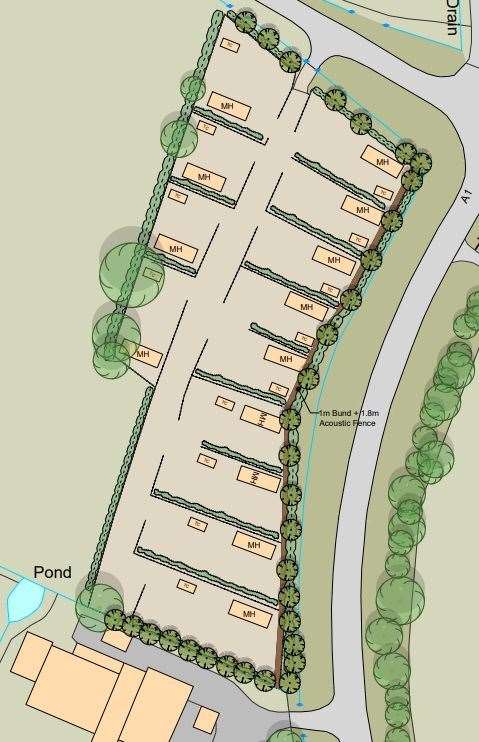 The proposed site plan.
