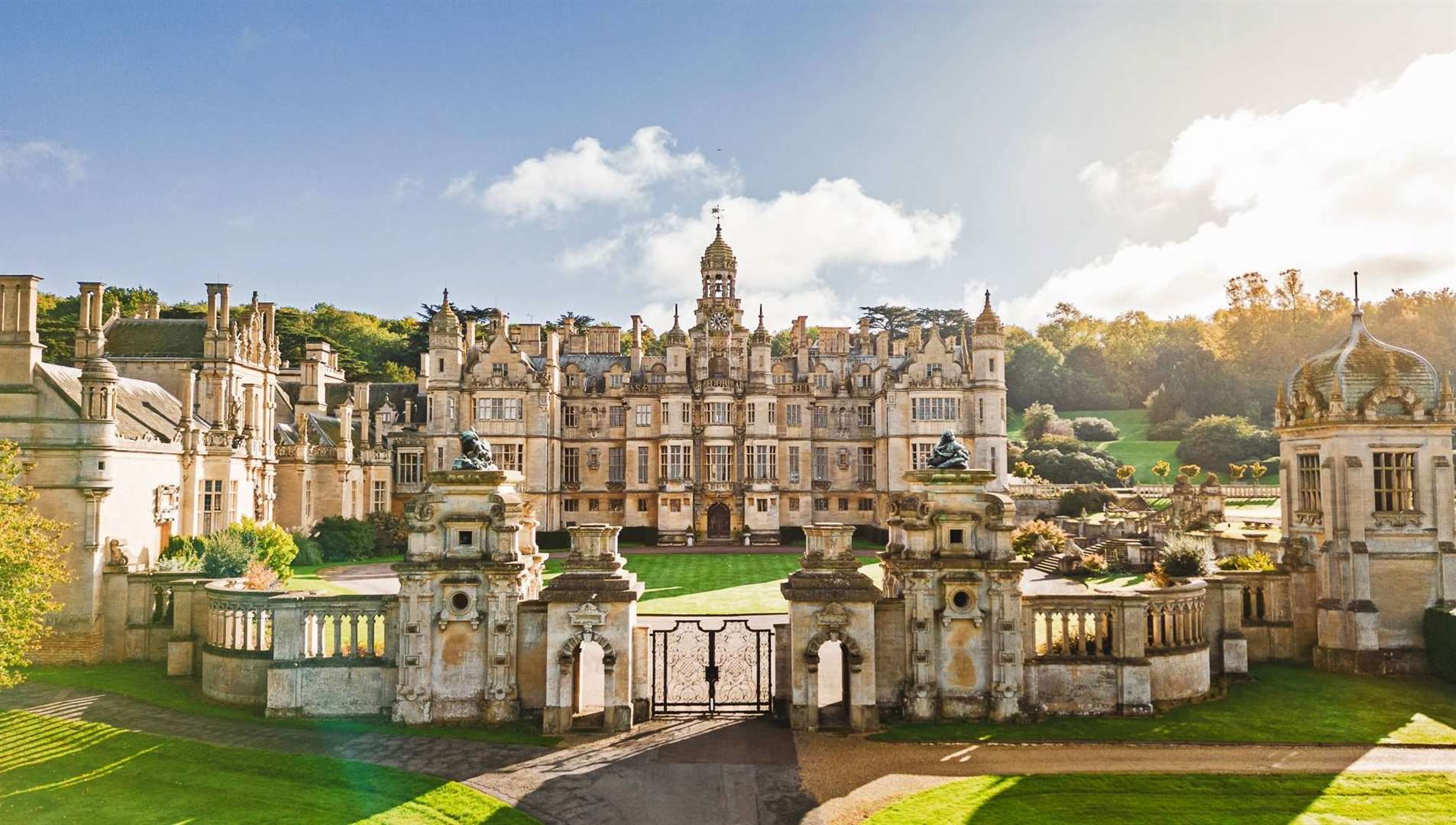 Harlaxton Manor as viewed from the approach.