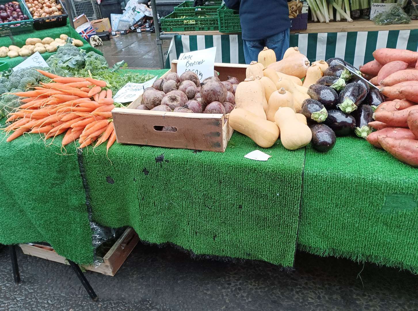 Robin's Fruit and Veg stall.