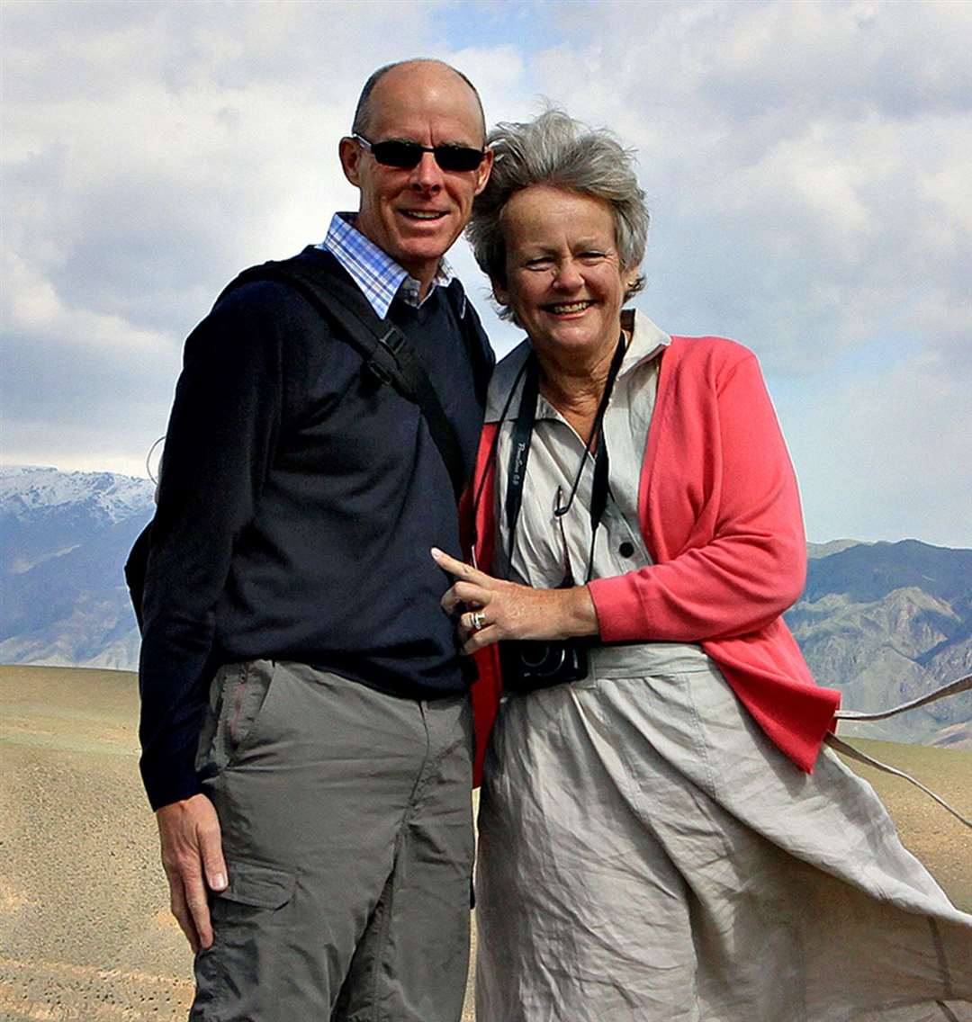 Allan and Lorna Grey "on our travels in some far flung country"