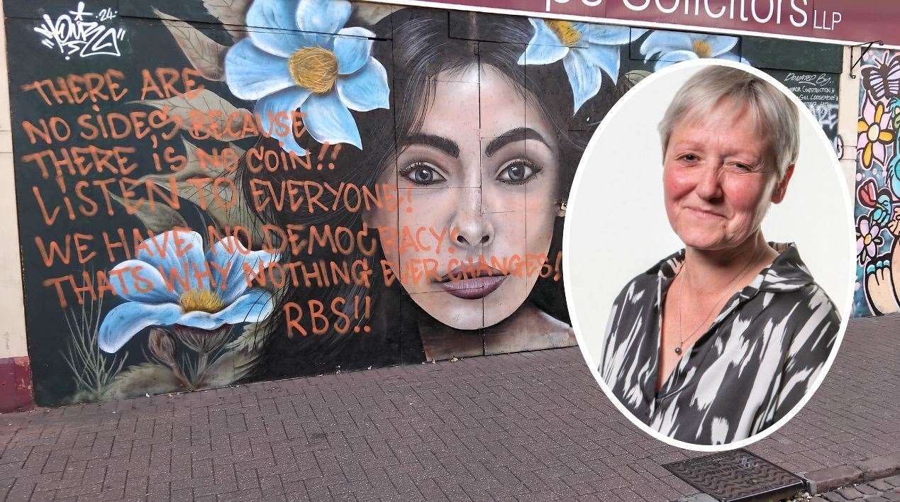 Coun Ingrid Sheard has questioned the effectiveness of Spalding's CCTV following the graffiti incident