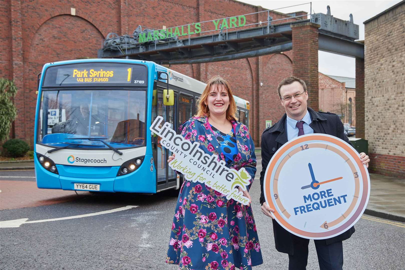 Cllr Clio Perraton-Williams and Matt Cranwell, Managing Director of Stagecoach East Midlands