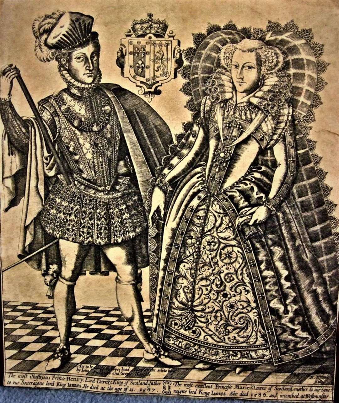 One of the prints of Mary and Darnley.