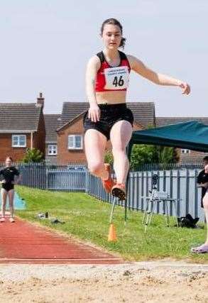 Long jumper Sofia Daniele. Photo: Ken Small