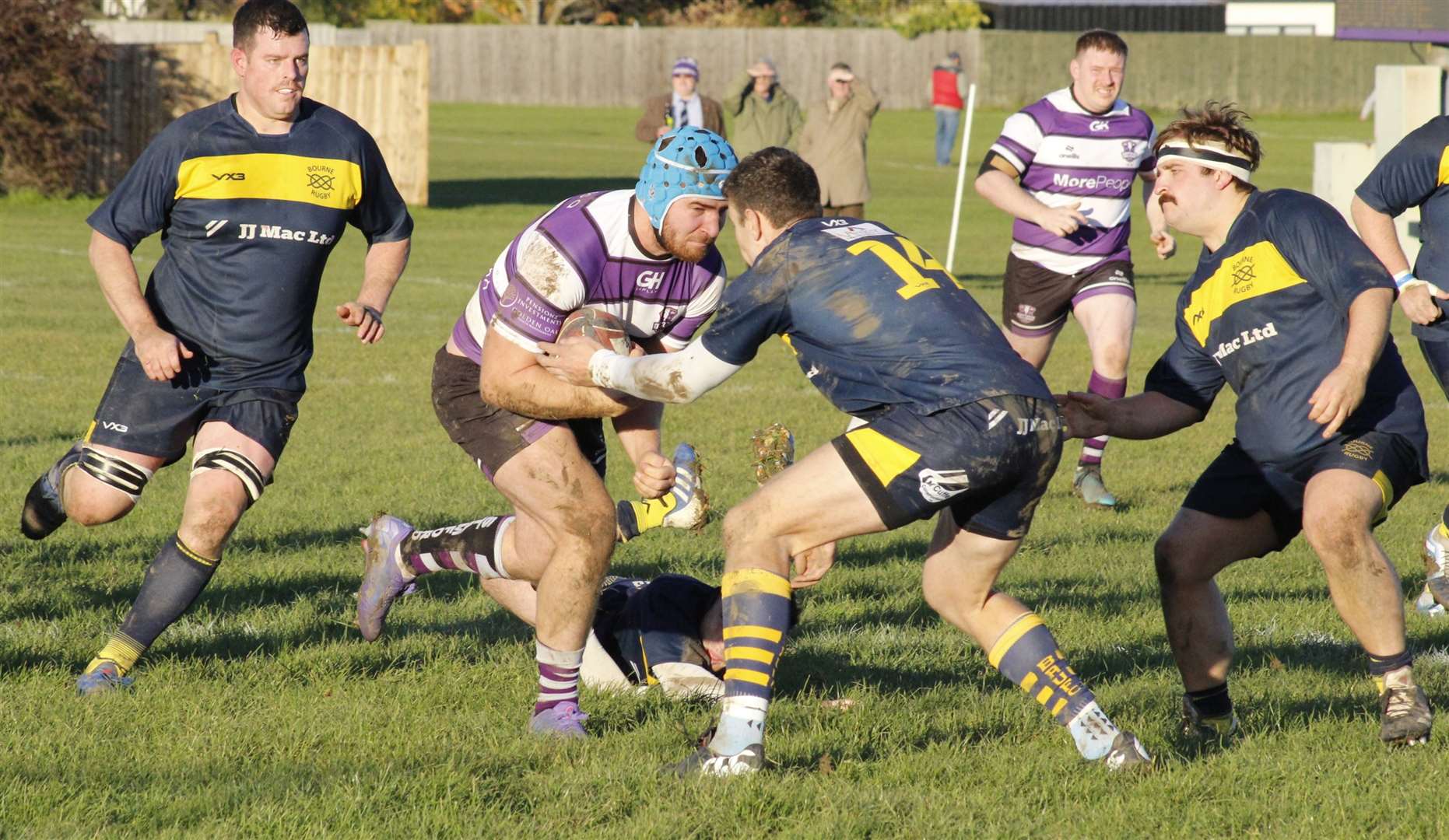 Derby day action from Stamford's victory over Bourne. Photo: Darren Dolby