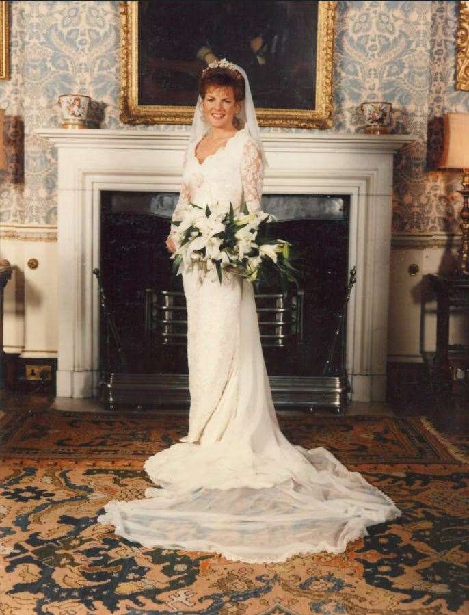 The present Duchess has also given special permission to show her own wedding dress, worn in 1992 during her marriage to the now 11th Duke of Rutland in the Belvoir Castle ceremony. Photo: Supplied