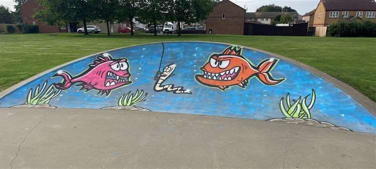 Something fishy! Artwork at the skate park